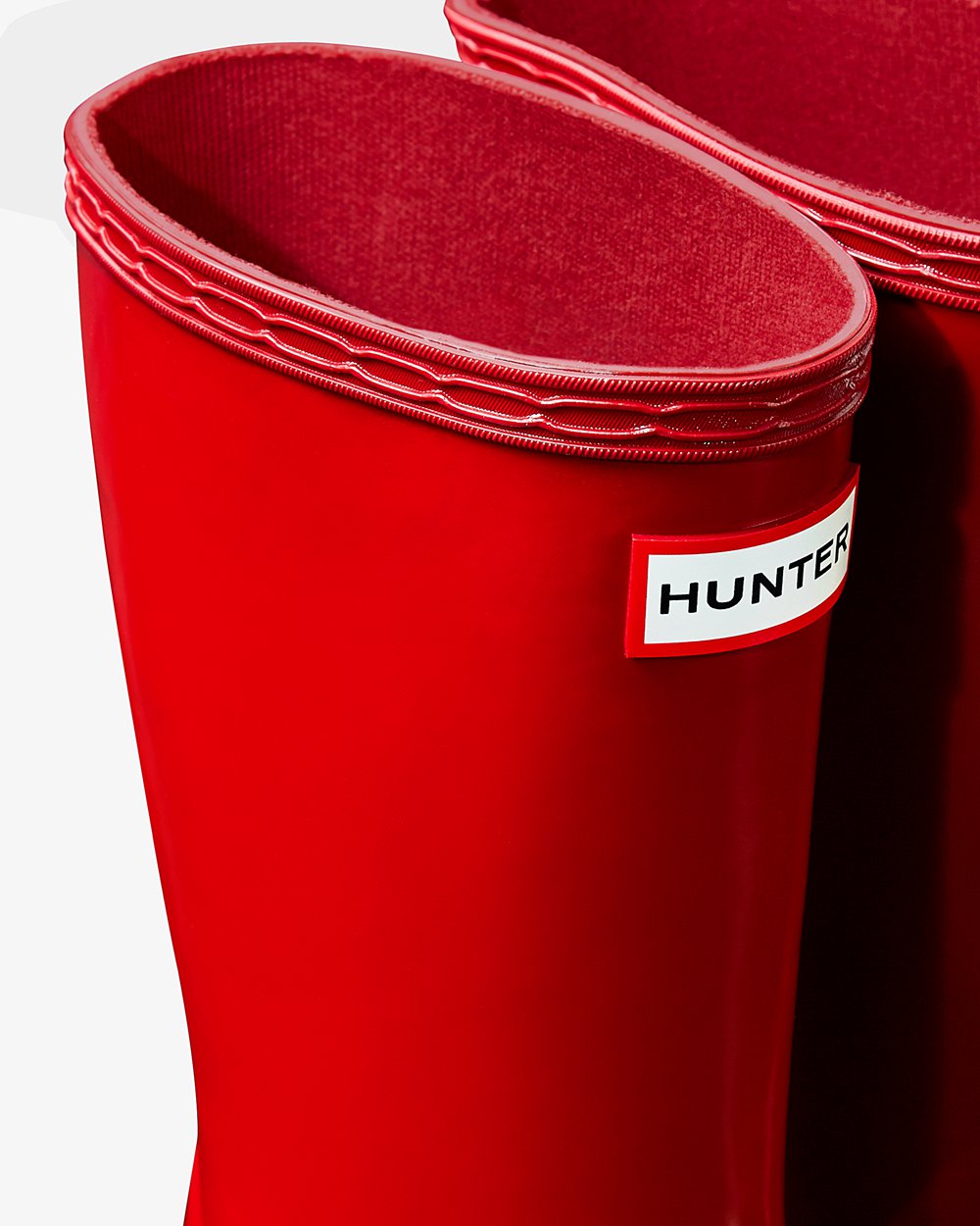 Bottes de Pluie Hunter Original First Classic Gloss Enfant Rouge LVZKTIB-36